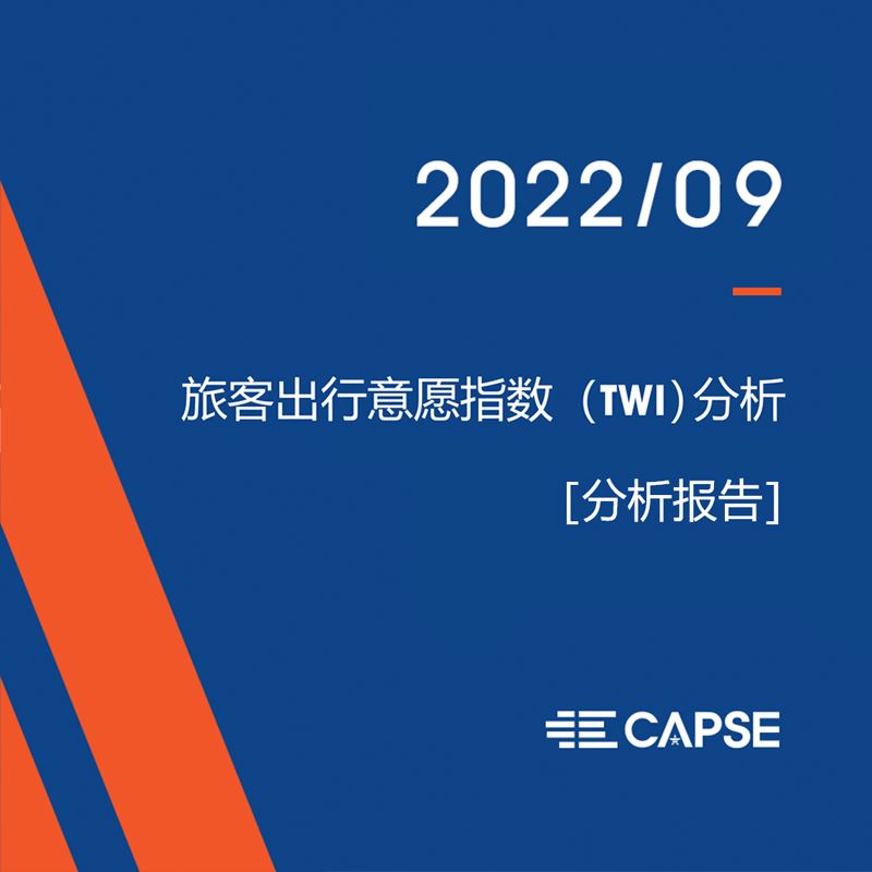 2022年9月旅客出行意愿指数（TWI）分析