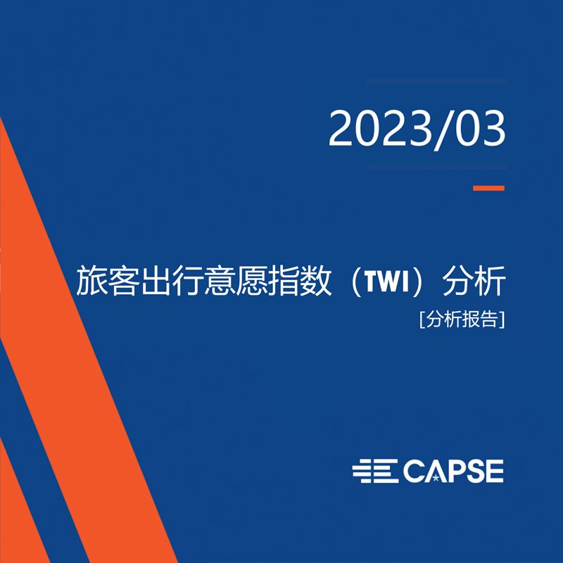 《2023年3月旅客出行意愿指数（TWI）分析》