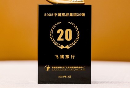中国旅游集团20强迎来新成员，飞猪上榜
